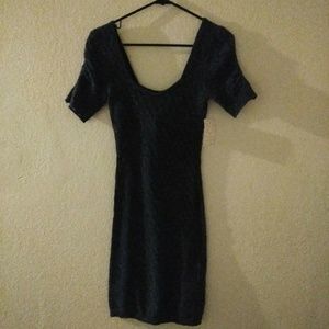 FREE PEOPLE Charcoal Gray Knit Dress NWT S/P